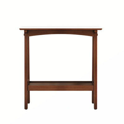 Narrow Slate Side Table With Storage Shelf, Small End Table, Slim Nightstand