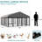 120"x118"x72" Dog Kennel Outside, Large Outdoor Dog Kennel with Feeding Door and Double Lock, Heavy-Duty Weatherproof Dog Cage and Dog Fence with Roof, Dog House Outdoor for Large Dogs, Easy Assembly