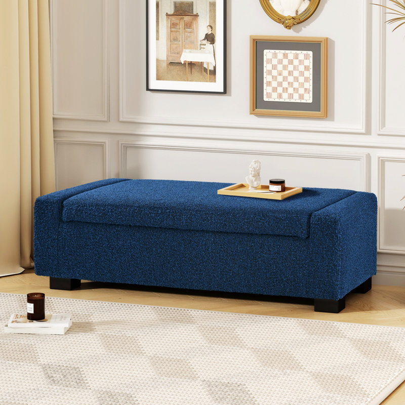 Banc de bout de lit pour le salon de la salle à manger de la chambre à coucher, Bleu