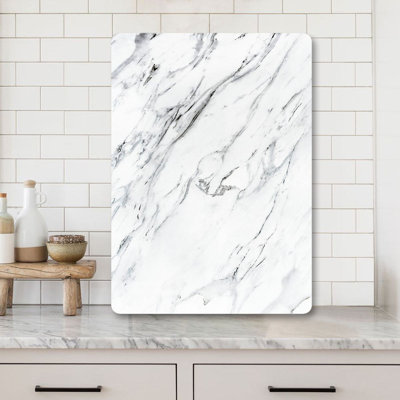 Flourish Premium Tempered Glass Cutting Board, 11.8 x 15.7 inches | Antibacterial, Easy Clean, Non-Slip Silicone Feet | 100% Durable Glass, Thickness: 0.16 inches | Ideal for Kitchen Prep, Safe & Stylish Cooking Solution