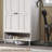 6-Tier Farmhouse Shoe Storage Cabinet With Cross Molding Doors, Adjustable Shelves, And Metal Legs, Entryway Shoe Organizer For Home