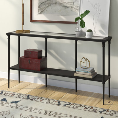 139.7cm Glass Top Console Table