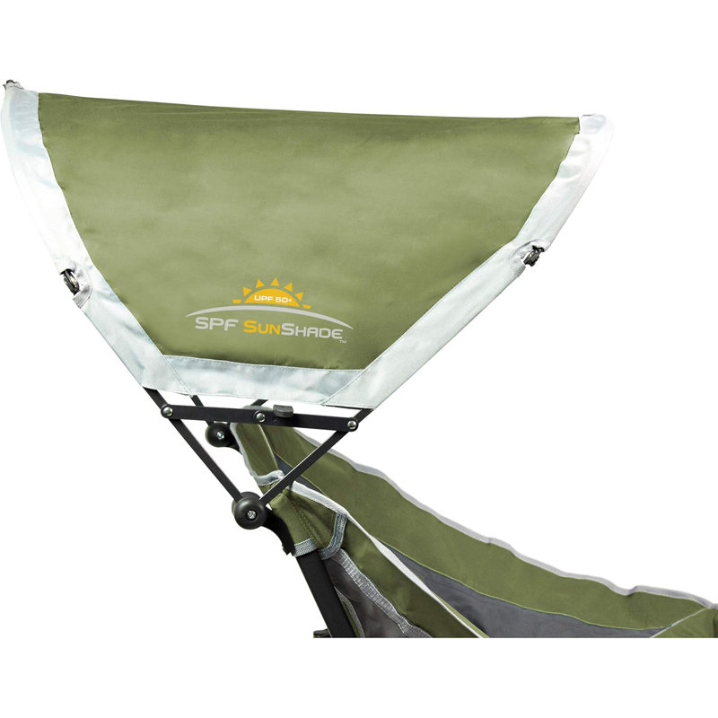 Chaise berçante d'extérieur avec parasol Pod Rocker, Vert