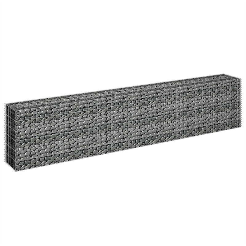 Gabion raised bed galvanized steel 180 x 50 x 100cm, 60cm H x 270cm W x 30cm D