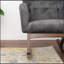 Chaise berçante en bois massif Alistair