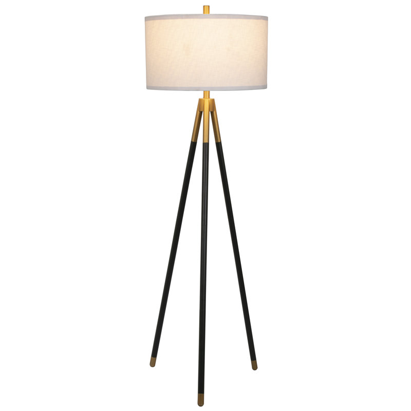 Alfair 61'' Black/Gold Tripod Floor Lamp
