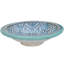 Grande assiette en céramique à motif andalou de la fin du 19e siècle turquoise et bleu sarcelle