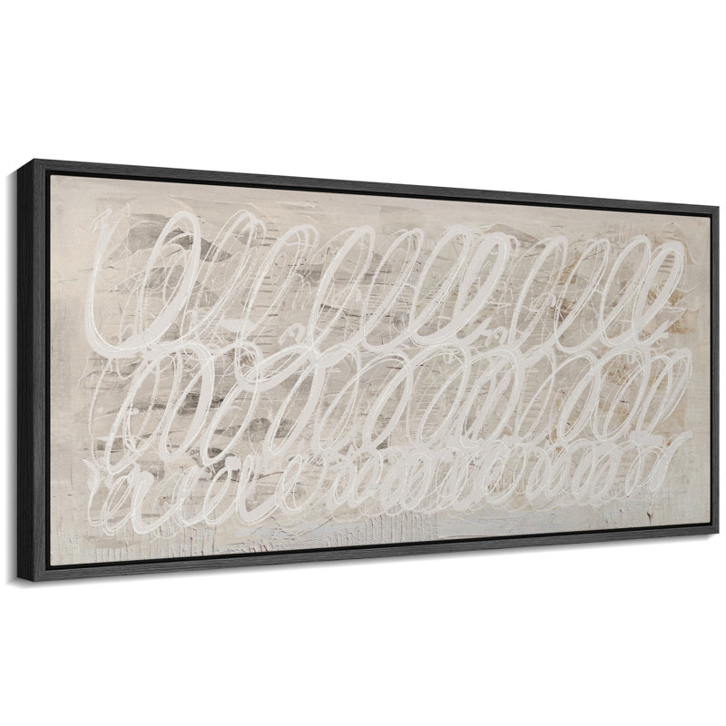 «Abstract Pastel Lines», calligraphie abstraite blanche, rétro, beaux-arts, chambre à coucher très grande, reproduction murale encadrée