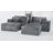 No Assembly Required Compression Packed 3-piece Cloud Modular Upholstered Boneless Sectional Sofa-1539978075