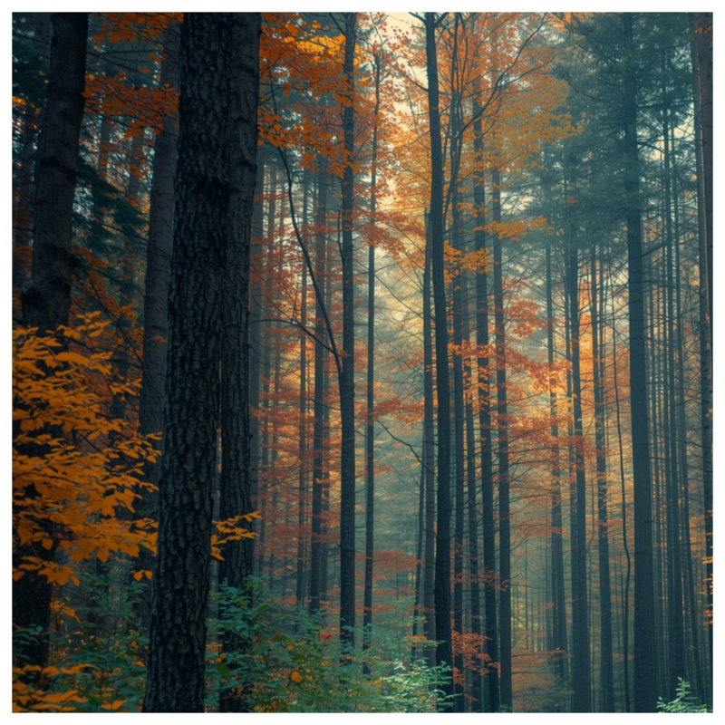 Couvertures Autumn Forest Pathway, L 60 po x H 80 po