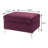 Burgundy Rectangle Ottoman-464353461