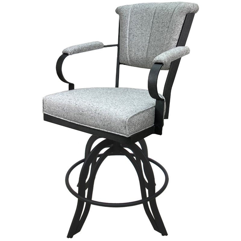 Tabouret de comptoir pivotant Racégal, Ardoise, Gris, Tabouret de bar (siège d’une hauteur de 30 po)