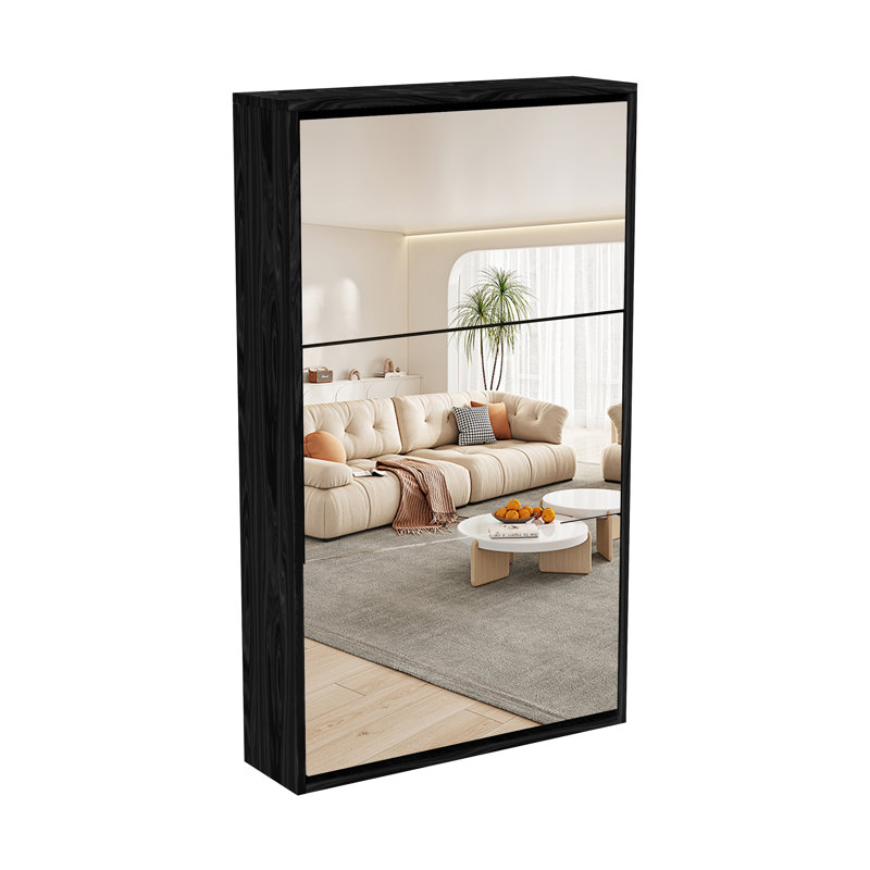 12 Pair Shoe Storage Cabinet, Black