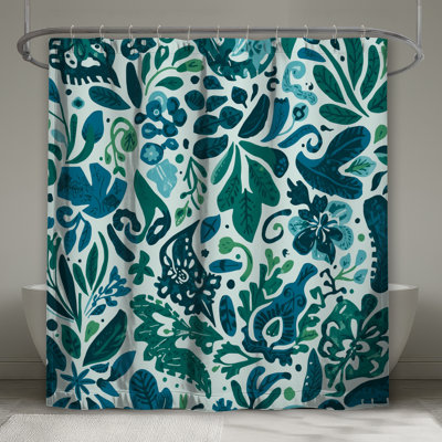 Rideaux de douche à motif floral