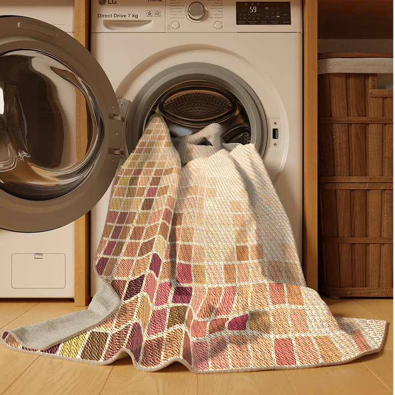 Tapis à motif lavable à la machine 2989 pat3394-org, Rectangle 2 pi x 3 pi