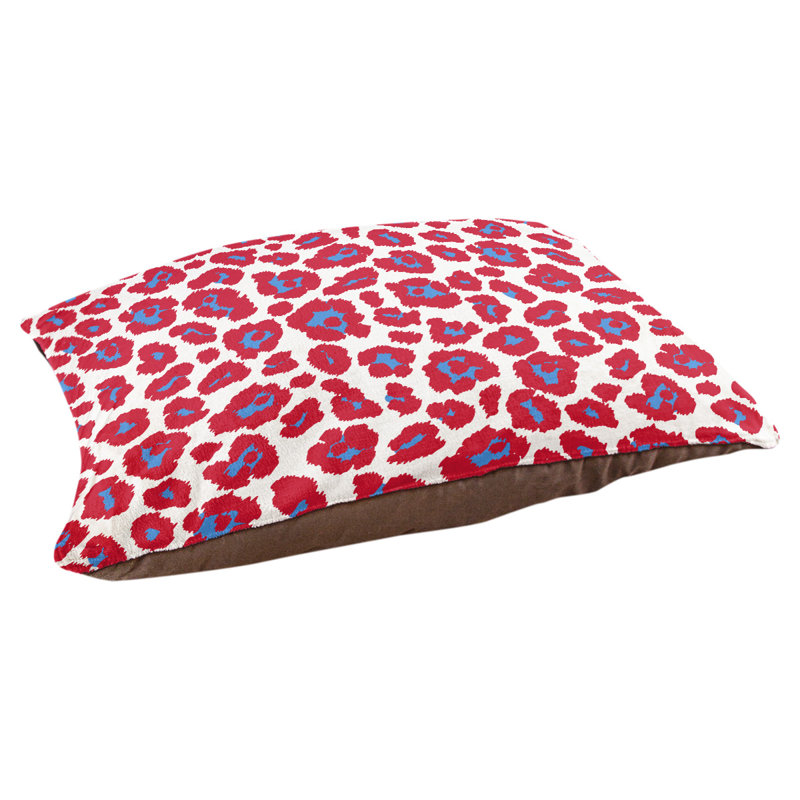 Coussin d'extérieur Indianapolis, Petit (l 18 po x P 28 po x H 4 po), Blanc / bleu clair / rouge