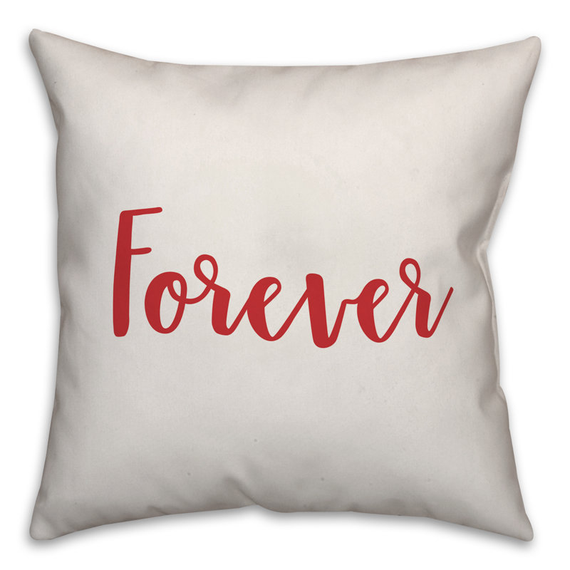  Coussin Forever, Blanc / rouge, Coussin décoratif