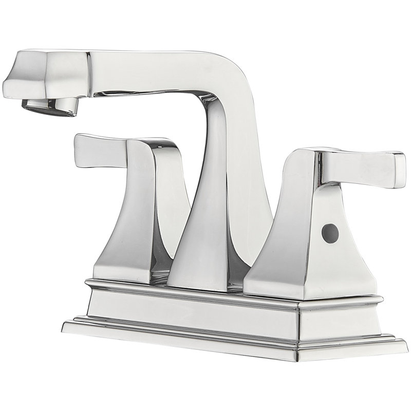 Centerset 2-handle Bathroom Faucet with Drain Assembly, Polished Chrome
