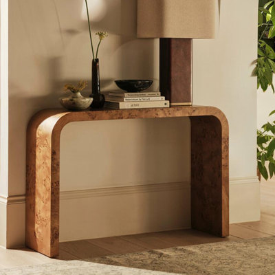 Italian-style minimalist wooden console table