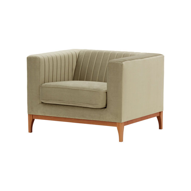 Bullis Velvet Armchair, Beige, Aveo