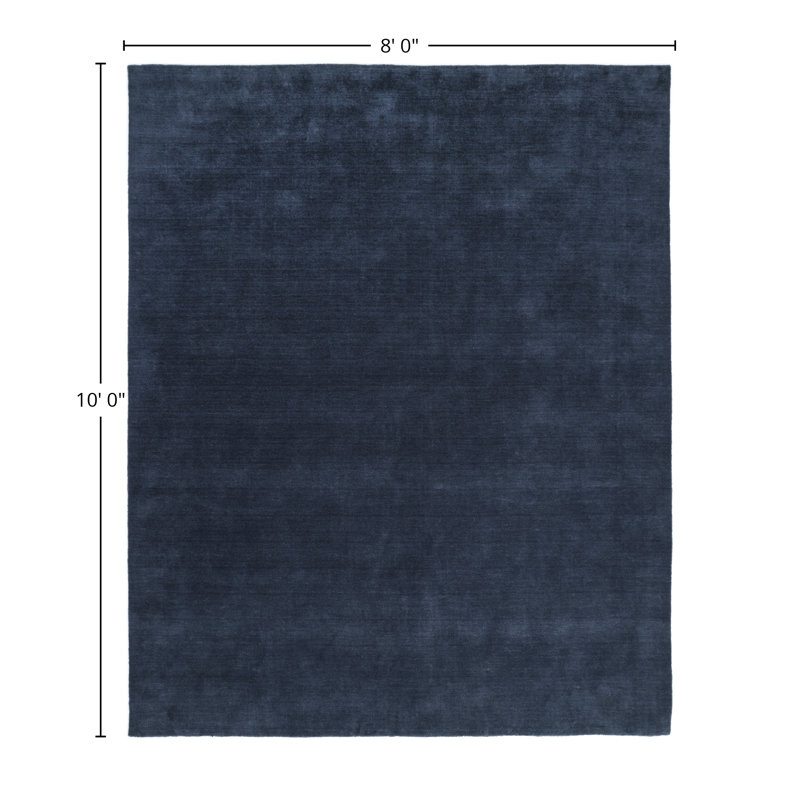 Solo Area Rug in Navy, Rectangle 8' x 10'