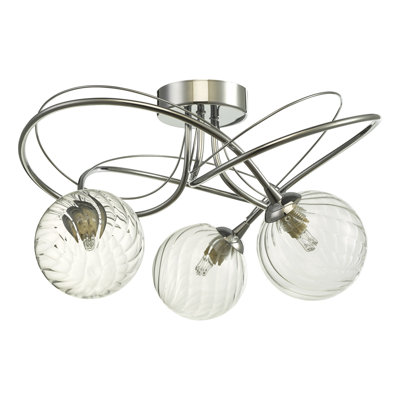 Hegland Glass Semi Flush Mount