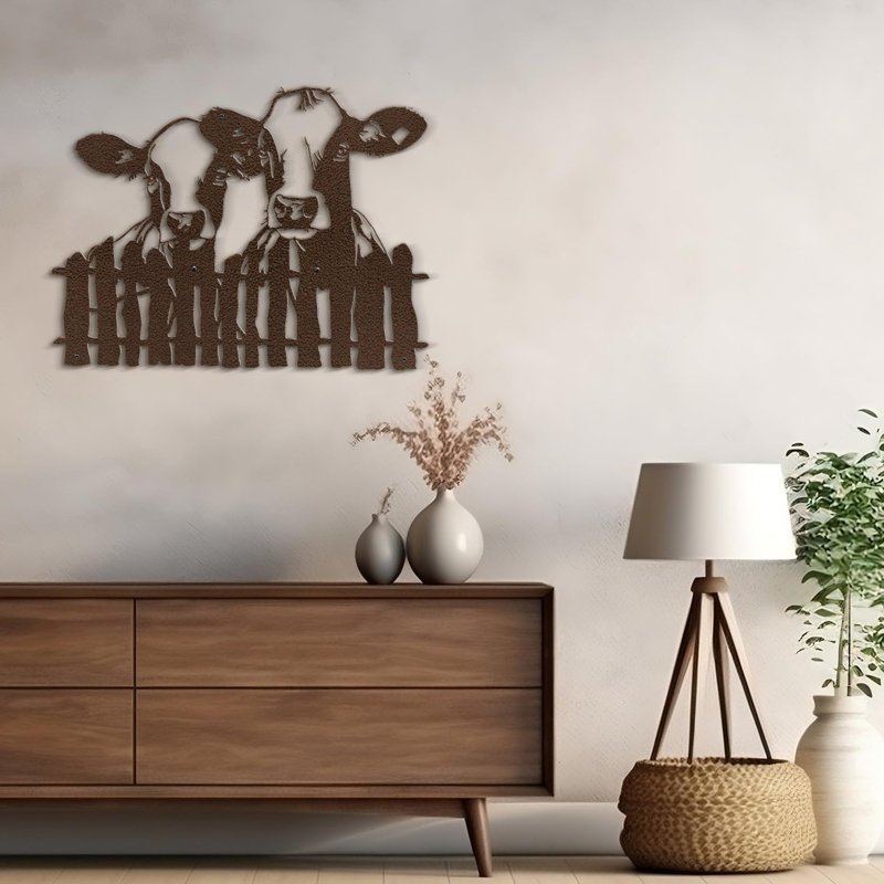 Wall Decor Metal, 16" H x 24" W x 0.05" D, Bronze