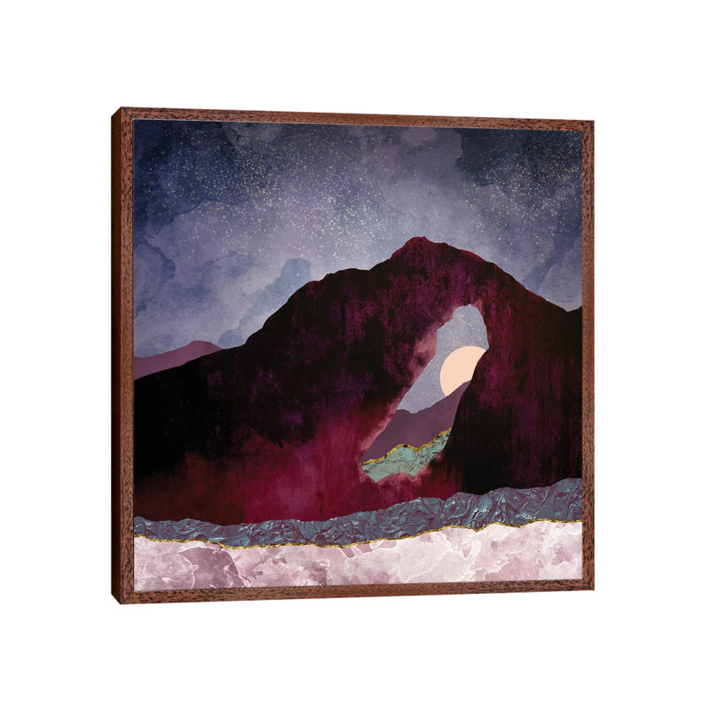 Desert Perspective - Print on Canvas, 93.98 cm H x 93.98 cm W, Brown Framed