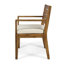 Ensemble de 2 chaises de salle à manger d'extérieur, sablé naturel teint avec coussin beige-1520152897