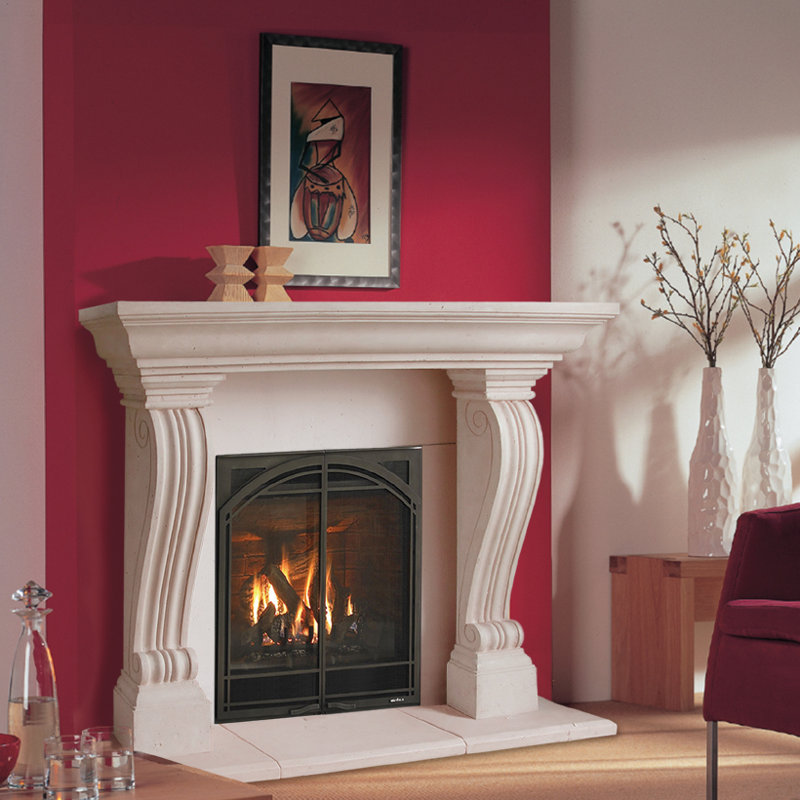 Chateau Jordana Cast Stone Fireplace Surround with Hearth & Filler panels