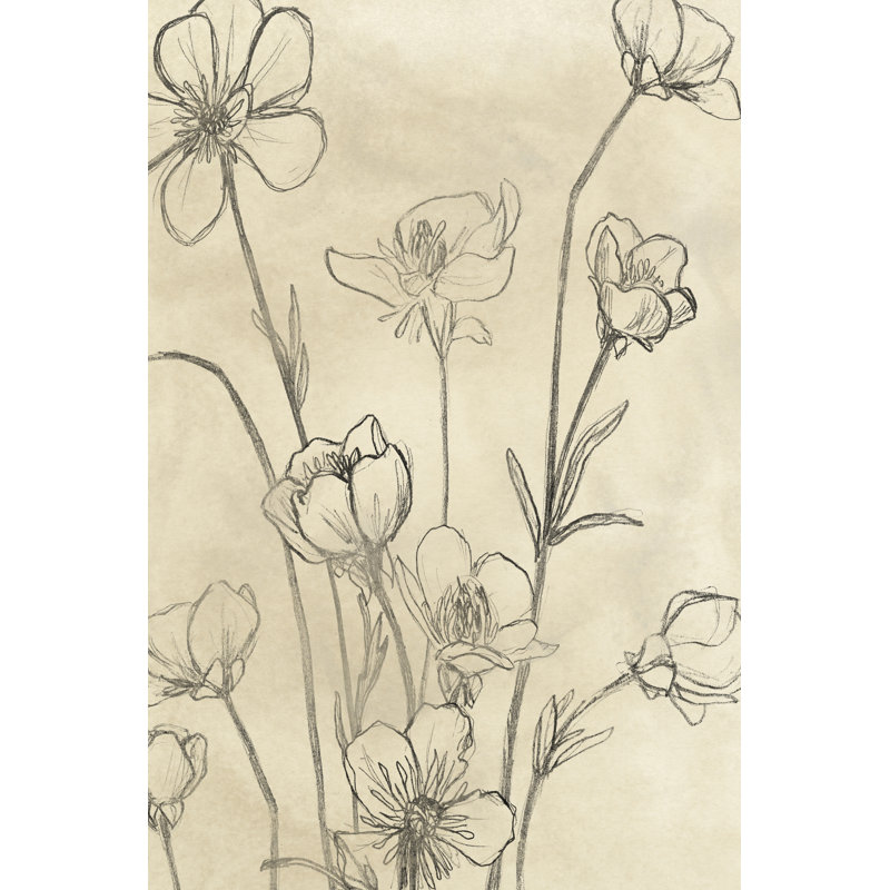 Fleurs sauvages rétro II, H 12 po x l 8 po