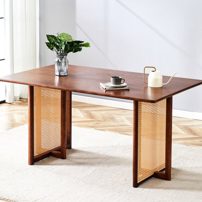 Table en bois massif avec salle à manger rétro de style chinois, couleur noyer pour le salon, le bureau de la salle à manger, la table, le bureau,