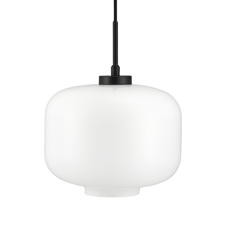 1 - Light Black/White Schoolhouse Pendant