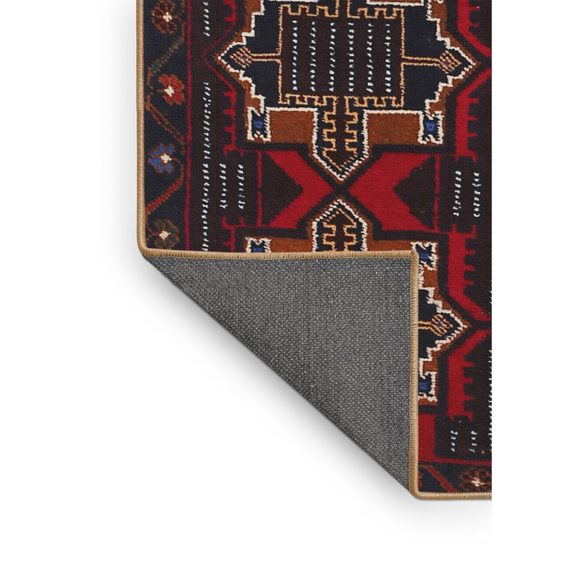 Tapis noir Southwestern, Rectangle 5 pi x 7 pi