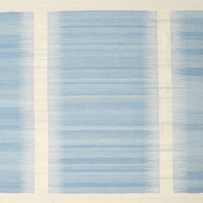 Beige abstrait/Tapis décoratif bleu