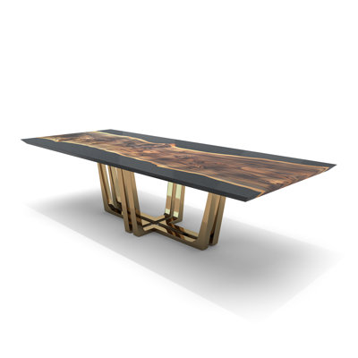 Stheno Walnut Wood Dining Table