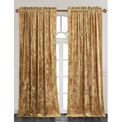 Velvet Bedding Collection Velvet Room Darkening Curtain Panel pair