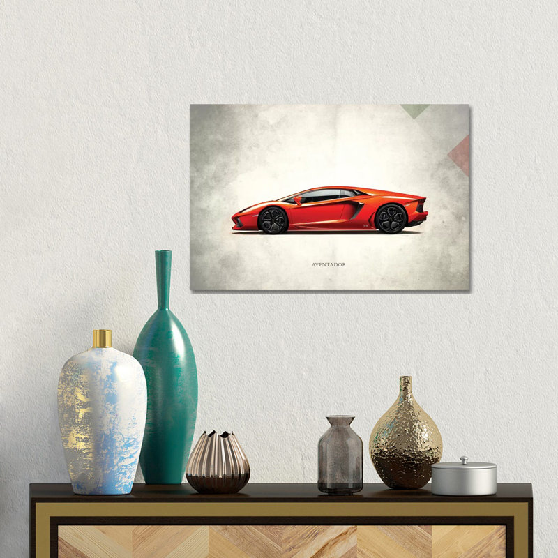 Lamborghini Aventador 1 Piece Wall Art on Canvas, 101.6 cm H x 66.04 cm W x 3.175 cm D, Wrapped Canvas