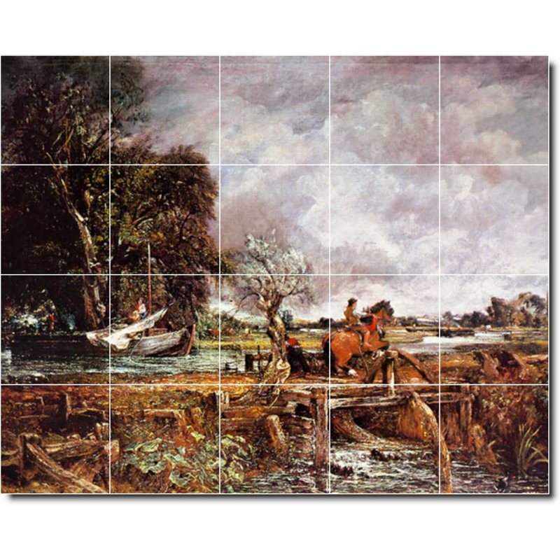 Carreau de céramique décorative 60 po x 48 po 12 po x 12 po, Country 01963
