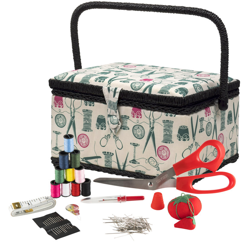 Singer Large (Vintage Spools) Sewing Basket Kit
