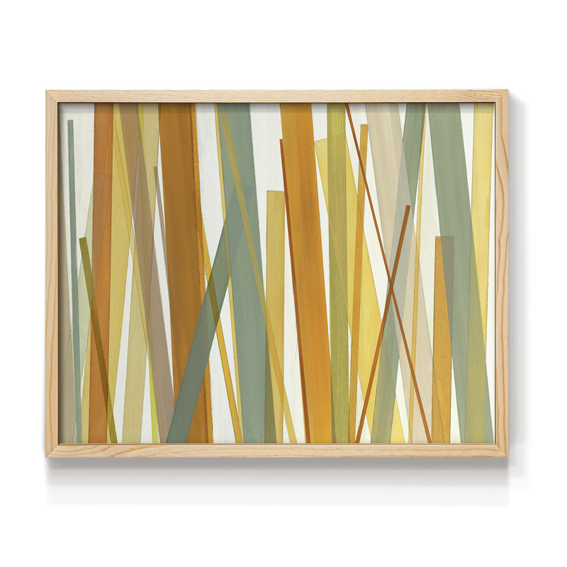 Summer Hayfield -Framed Print - Restickable, Natural, 11" H x 14" W