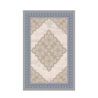 Tapis d'entrée antibactérien, 39,4 po x 59,1 po | 100% polyester, hauteur des poils de 0,4 po, envers en feutre de PVC antidérapant | Lavable à la machine, impression numérique 3D, durable et élégante pour une décoration moderne