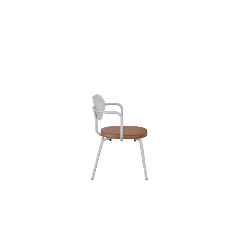 Méridienne d'extérieur Khylia, Beige, Aluminium blanc