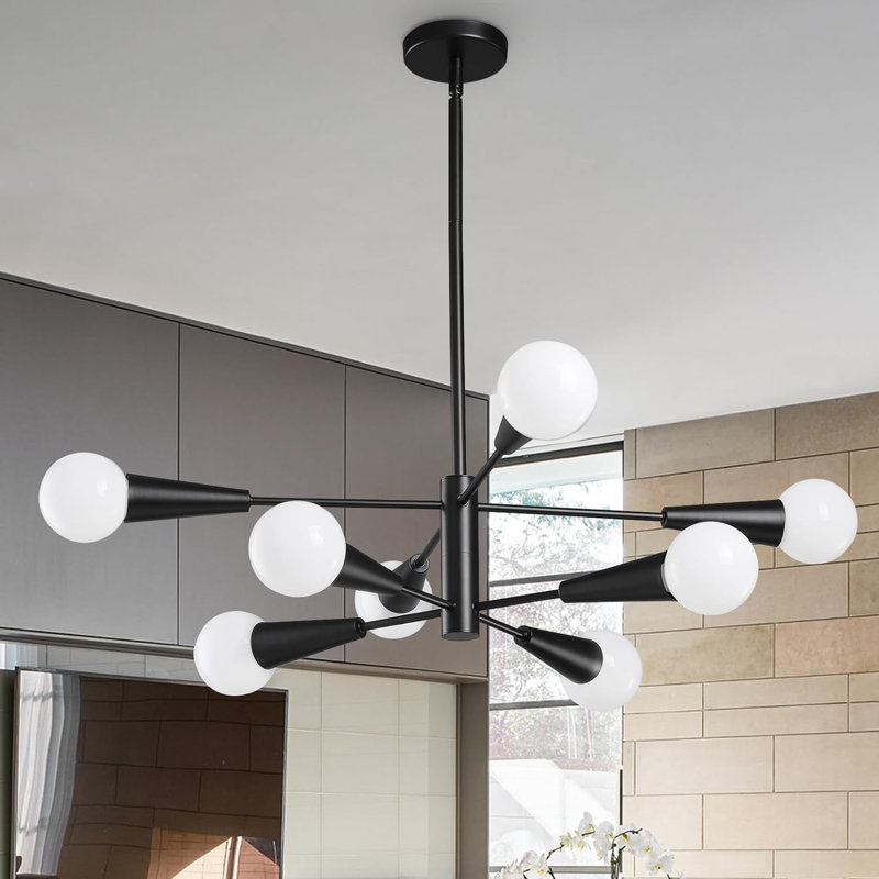 Lustre spoutnik à 8 lumières Justeena