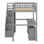 Lit mezzanine avec deux commodes, bureau et bande lumineuse-624535048-624535051