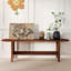 140cm Solid Bamboo & Rattan TV Unit, Double-Layer Open Storage  Fits TVs up to 65"-194157865