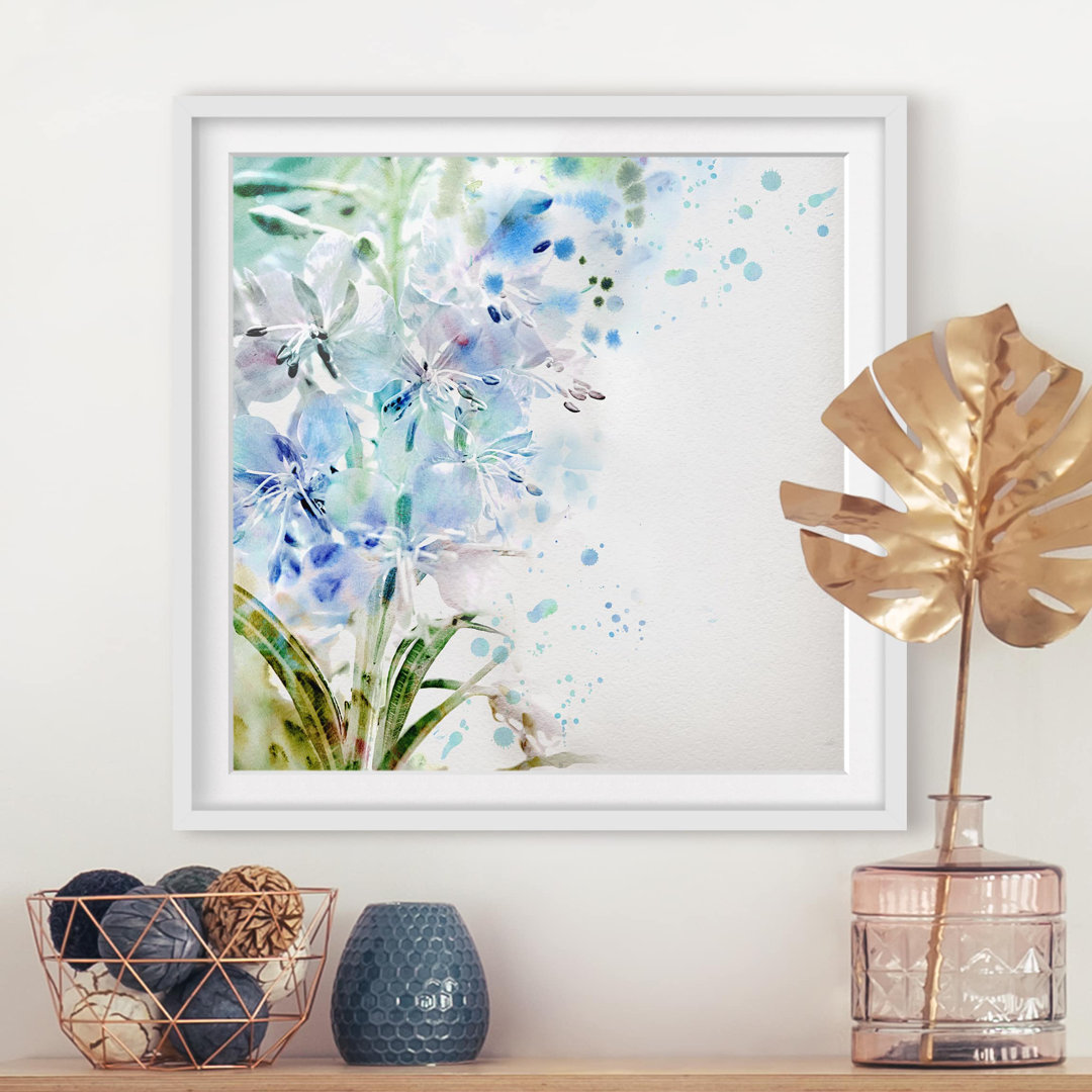 Gerahmtes Poster Lilies Watercolour