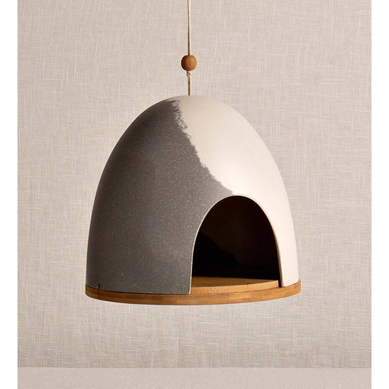 Igloo Shaped Bamboo Fiber Birdhouse