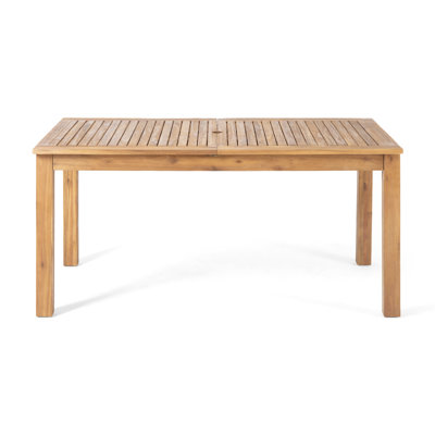 Wood Expandable Dining Table - Natural Style Finish, 34.72" D X 61.22" W 29.85" H In Use, Fascinating Feature