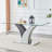 Modern Dining Table, Tempered Glass Countertop